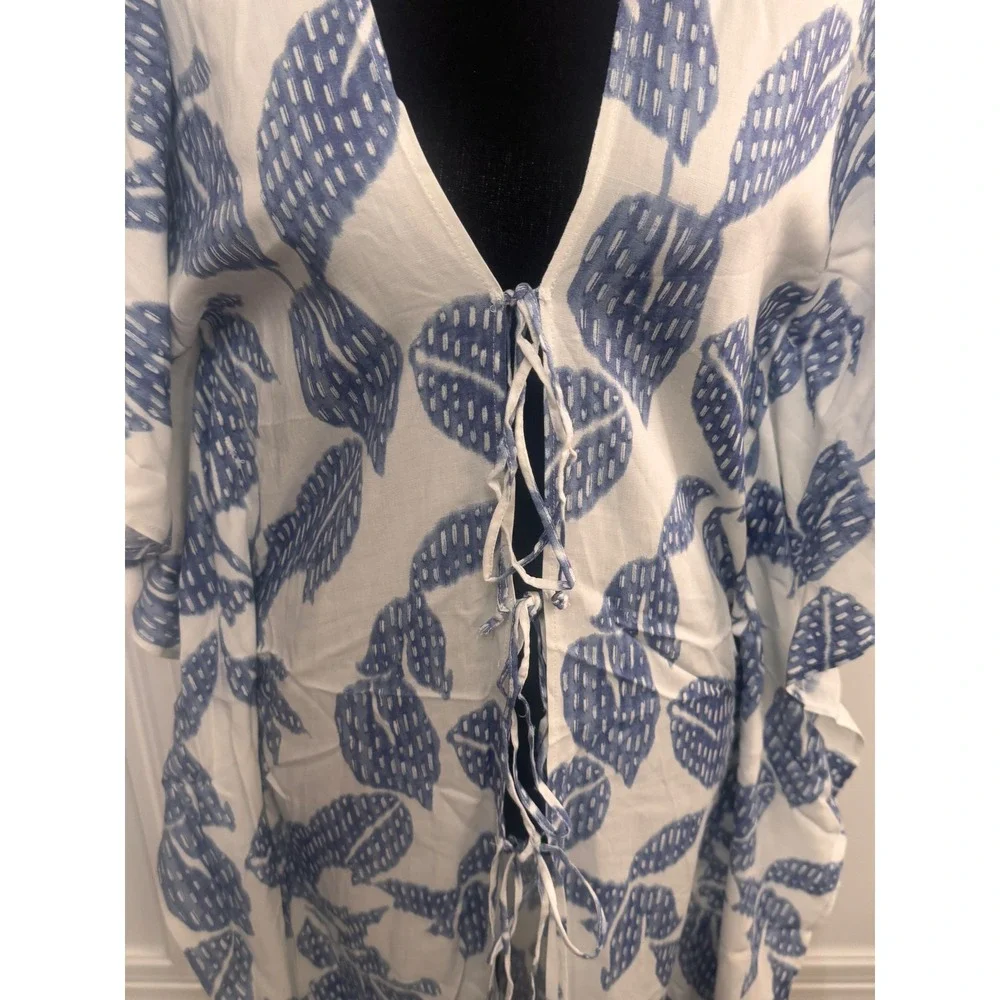 Anthropologie Blue Celandine Kaftan‎ Kimono 107266496
